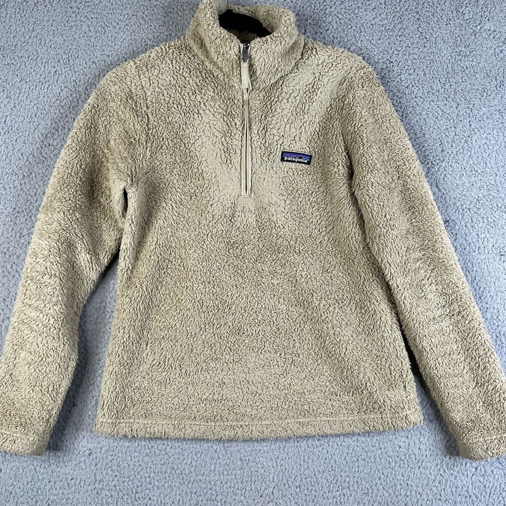PATAGONIA Jacket Women S  Beige Fleece Los Gatos  1/4 Zip Gorpcore Sweater